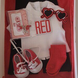 Taylor Swift Red Eras Inspired Outfit Gift Package For Your 18 Inch Swiftie Doll